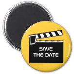 Movie Slate Clapperboard Save The Date Magnet