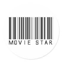 Movie Star Bar Code stickers