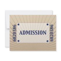 Movie Star Bar Mitzvah Reply Card B in Navy Tan Announcements