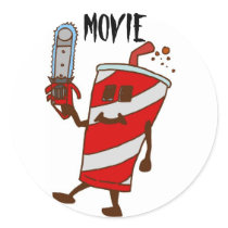 Movie Round Sticker