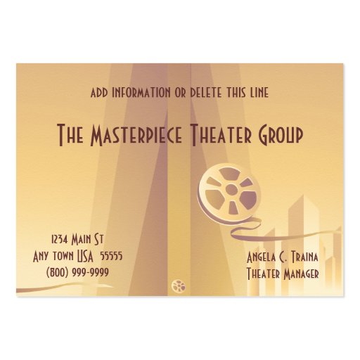 Movie Theater Business Cards