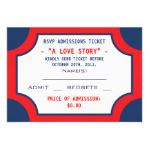 Movie Theater Schedule on Movie Ticket Wedding Invitations  50 Movie Ticket Wedding