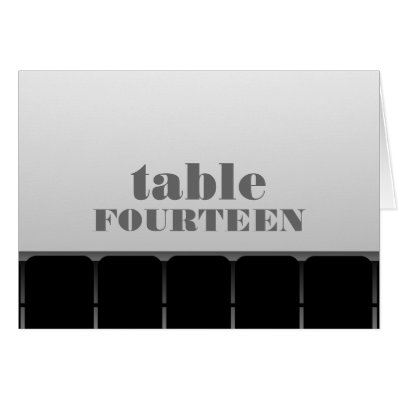 Movie Theater Table Card, Gray Card