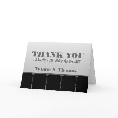 Movie Theater Thank You Card, Gray