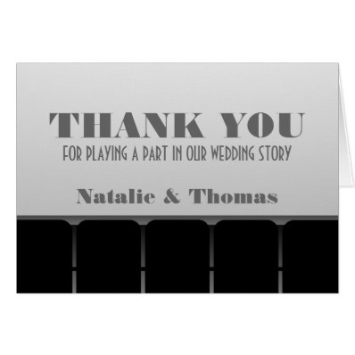 Movie Theater Thank You Card, Gray Card