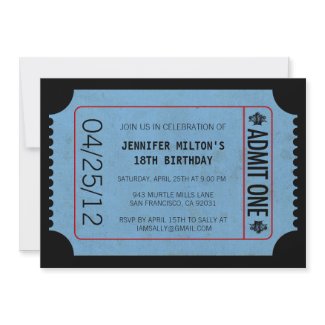 Movie Ticket Invitations