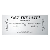 Movie Ticket Save the Date Announcement (Silver)