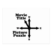 Movie Title Picture Puzzle Postcard
