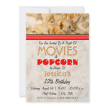 Movies & Popcorn Birthday Party Invitation