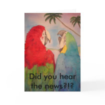 Moving Announcement Parrot Card by icansketchu Moving Announcement Parrot Card