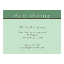 Moving Announcement Post Card