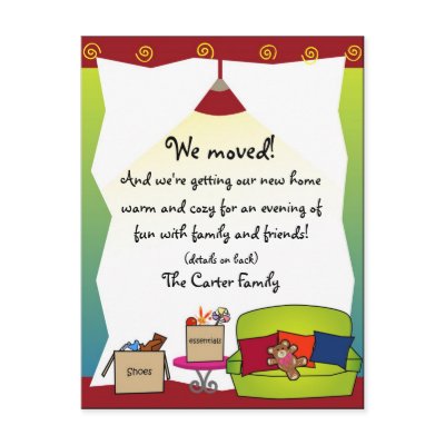Moving Announcement Post Card by DioSelina
