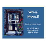 MOVING ANNOUNCEMENT, Window in Pastel Post Cards