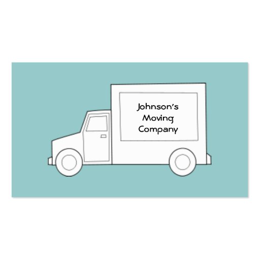Moving Company Business Card (front side)
