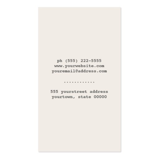 Moving Company Business Card (back side)