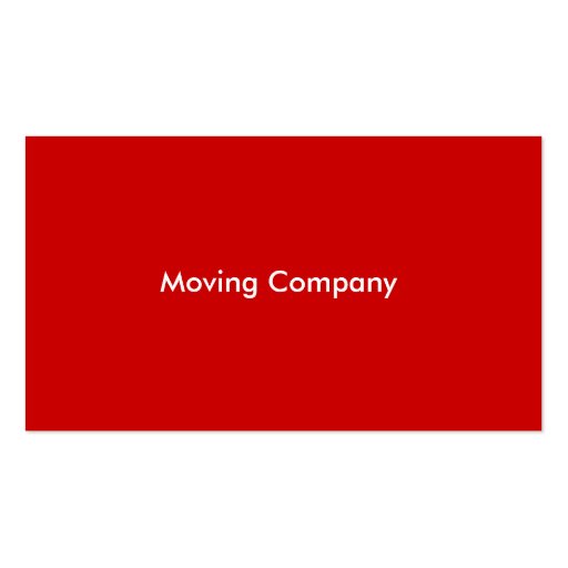 moving company business card (back side)