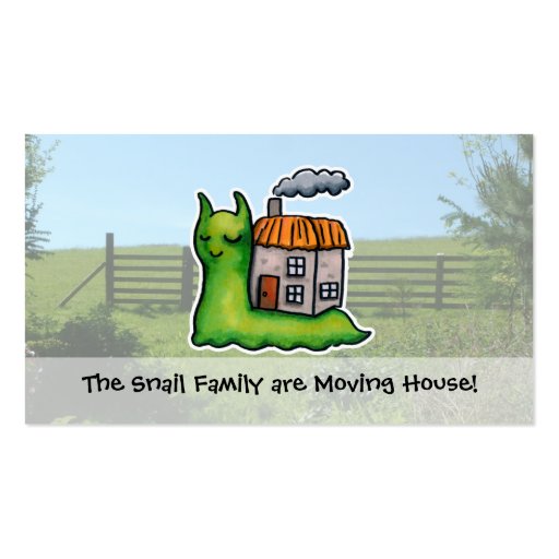 Moving House announcement snail Business Card