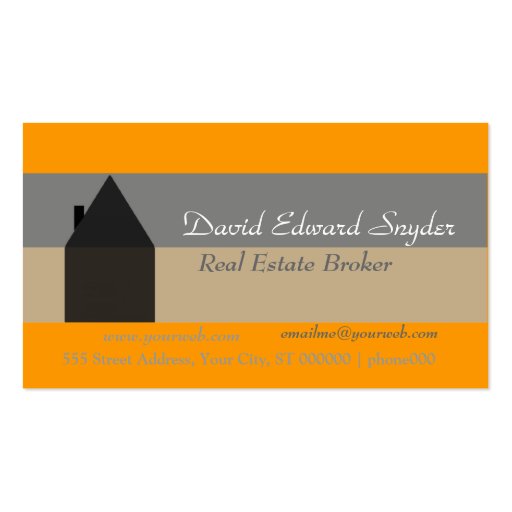 Moving House  Housing Business Card Template (front side)