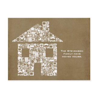 Moving House New Address Notification Note Card postcard