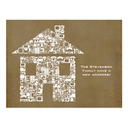 Moving House New Address Notification Note Card Postcards