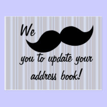 Moving Mustache postcards