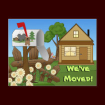 Moving notice announcements postcards