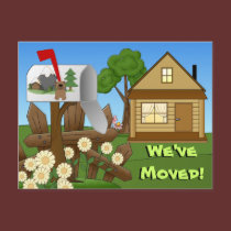 Moving notice announcements postcards
