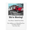 Moving Notice, Red Truck postcards by terryrowe Moving Notice, Red Truck postcards