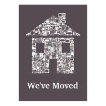 Moving Out Change of Address Notification Cards Business Card Templates
