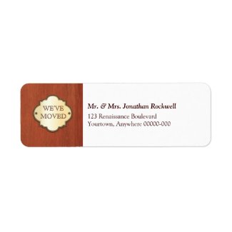 Moving Plaque Announcement Label label