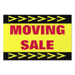 Moving Sale yard signs