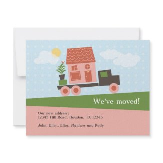 Moving Truck We’ve Moved Card invitation