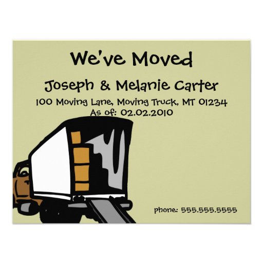 Moving Truck - We've Moved Announcement Cards