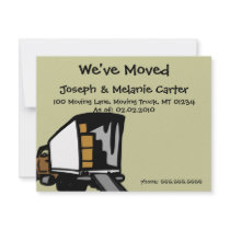 Moving Truck - We've Moved Announcement Cards invitations by EnduringMoments Moving Truck - We've Moved Announcement Cards invitations