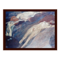 Moving Water By Klimt Gustav postcards