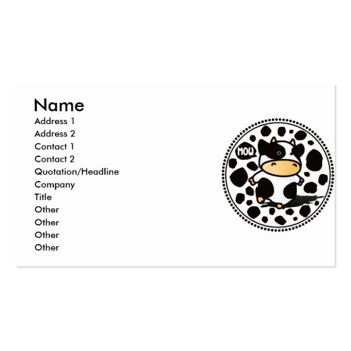 MOW BUSINESS CARD TEMPLATES