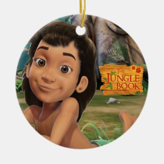 Mowgli 4 Double-Sided ceramic round christmas ornament