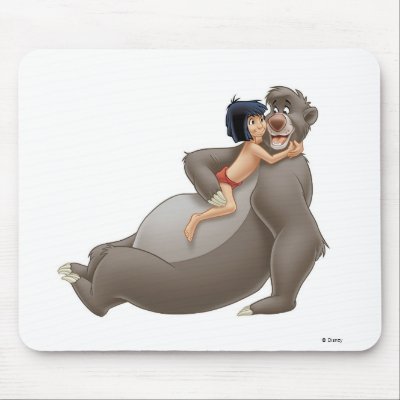 Mowgli Hugs Baloo Disney mousepads