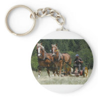 Mowing Hay Key Chains