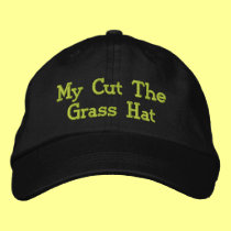 Mowing The Lawn. embroidered hats