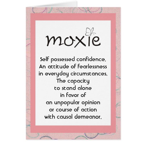 Moxie Definition card Zazzle