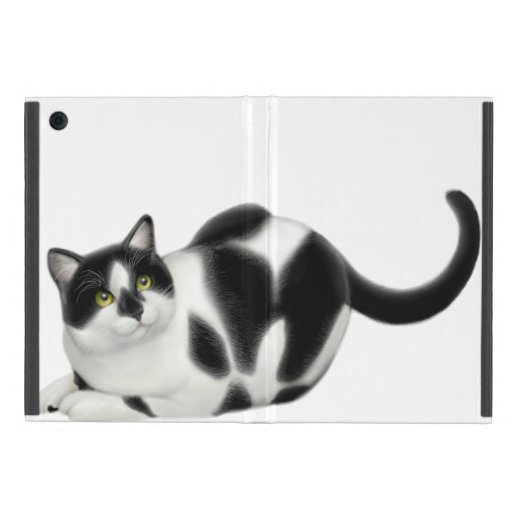 Moxie the Black & White Cow Cat iPad Mini Case Zazzle
