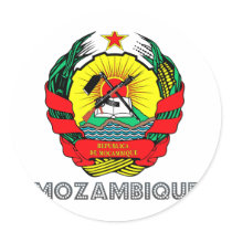 Mozambican Emblem stickers by FlagStore Mozambican Emblem stickers