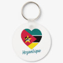 Mozambique Flag Heart keychains by Vexillophile Mozambique Flag Heart keychains