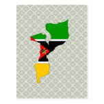 Mozambique Flag Map full size Postcards