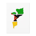 Mozambique flag map postcards by FlagStore Mozambique flag map postcards