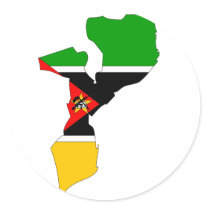 Mozambique flag map stickers by FlagStore Mozambique flag map stickers