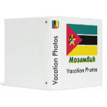 Mozambique Flag with name in Russian 3 Ring Binder