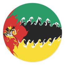 Mozambique Gnarly Flag stickers by Flagnostic Mozambique Gnarly Flag stickers