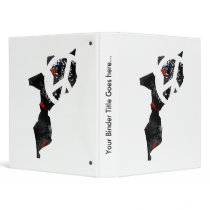 Mozambique Trendy Peace Sign with Mozambican map 3 Ring Binder